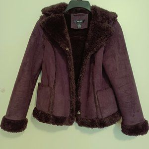 Style & Co Faux Suede Jacket with Faux Fur Inside